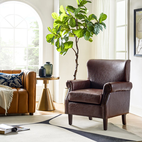 Alcocer 30.2'' Wide Vegan Leather Armchair 